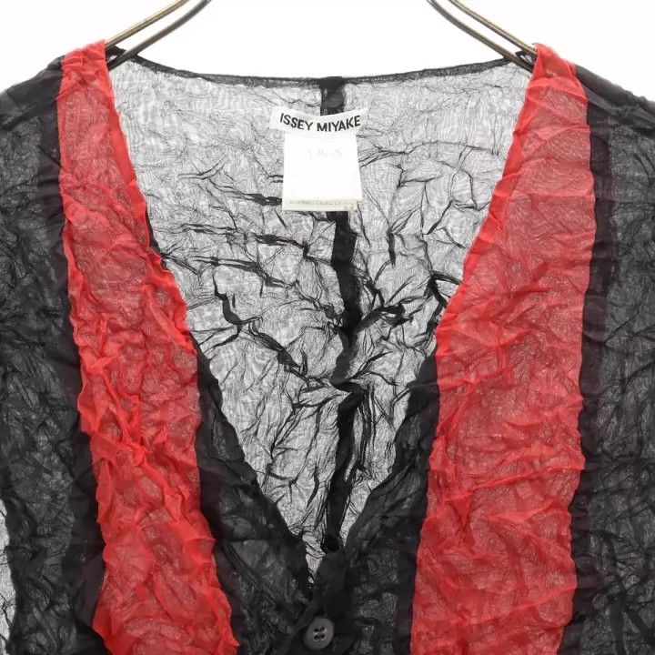 Issey Miyake Issey Miyake Black and red striped vest Size M / US 6-8 / IT 42-44 - 6 Thumbnail
