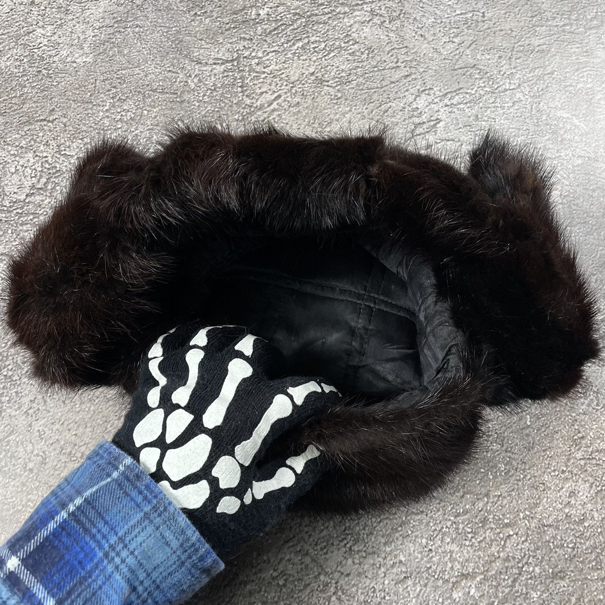 Vintage Vintage 90s Fuzzy Mohair Beanie Black Goth Alt Grunge OS Size ONE SIZE - 4 Thumbnail