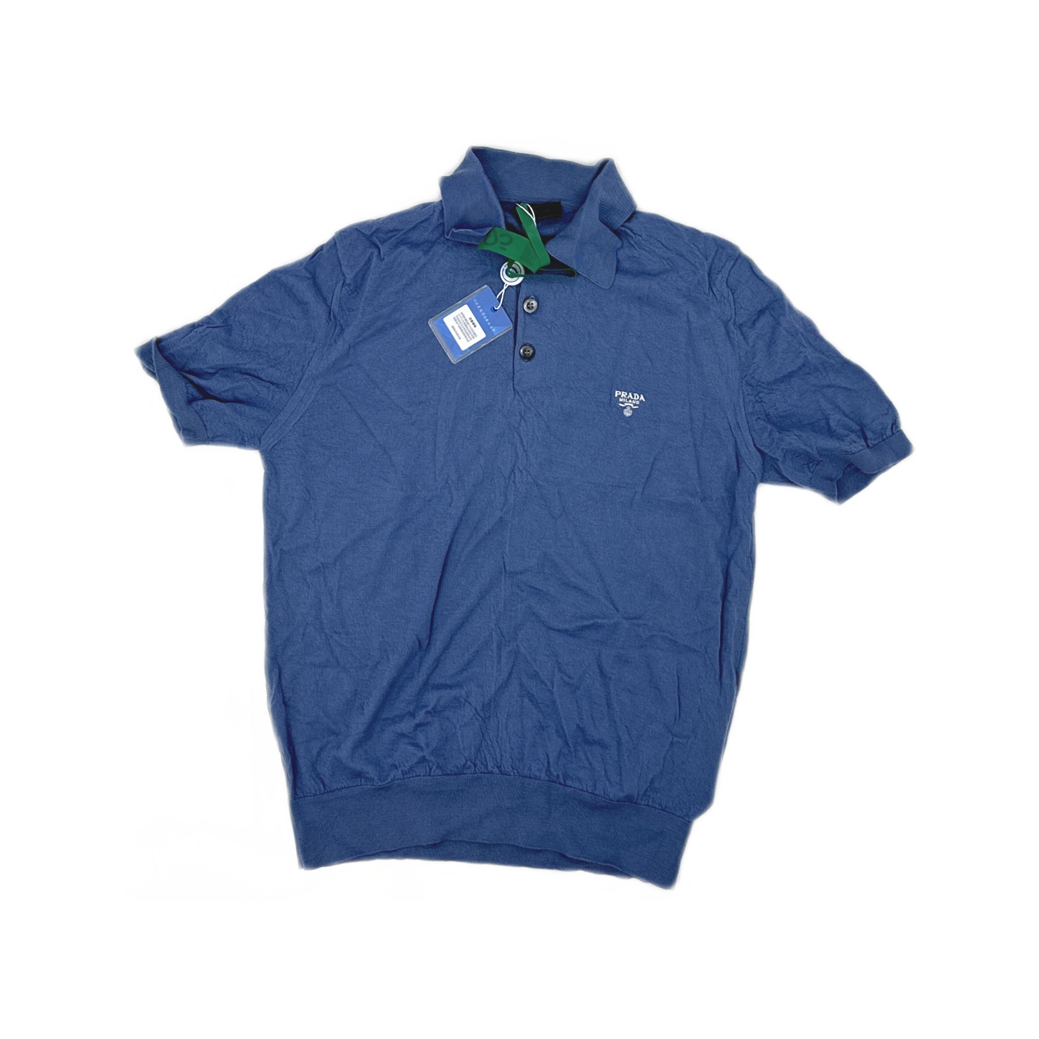 Prada Prada Logo Wool Polo Shirt Size M Size US M / EU 48-50 / 2 - 1 Thumbnail