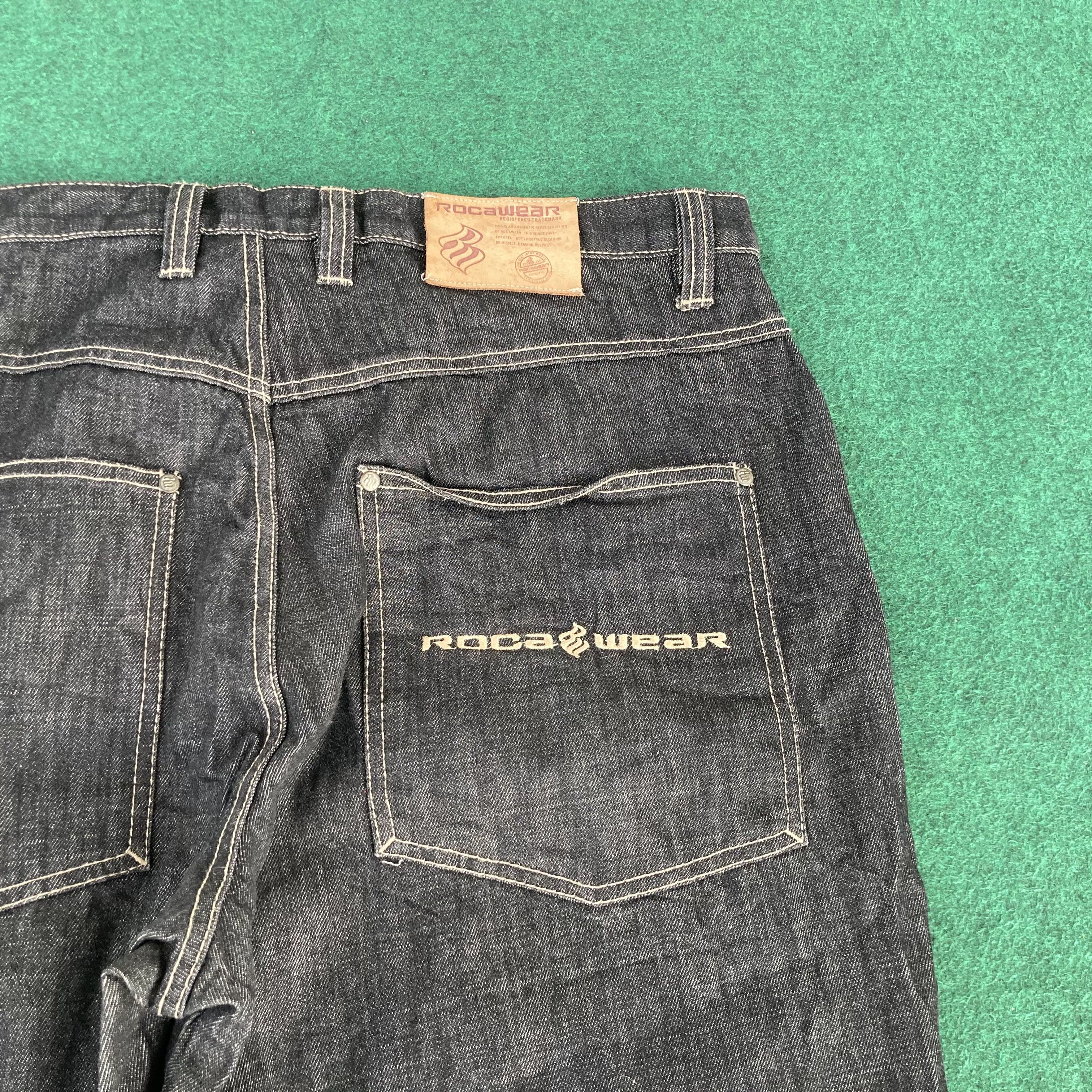 Rocawear × Vintage Vtg RocaWear Baggy Jeans Swag Sz 37 Denim Size US 37 - 14 Thumbnail