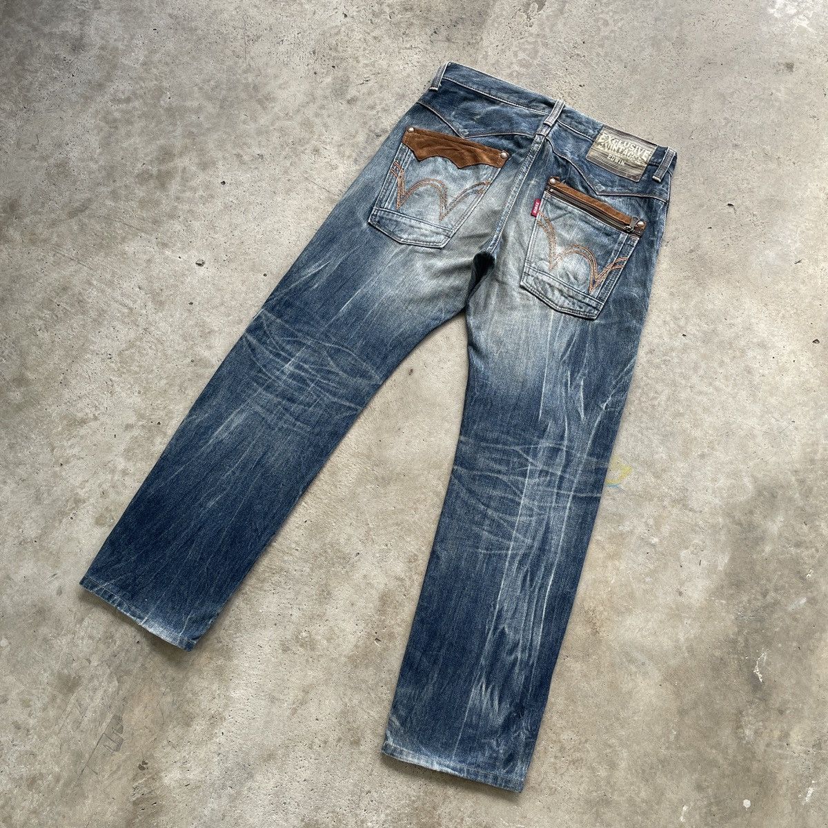 Edwin W34x31.5 Vintage Edwin Distressed Denim Faded Jeans Pants Size US 34 / EU 50 - 13 Thumbnail
