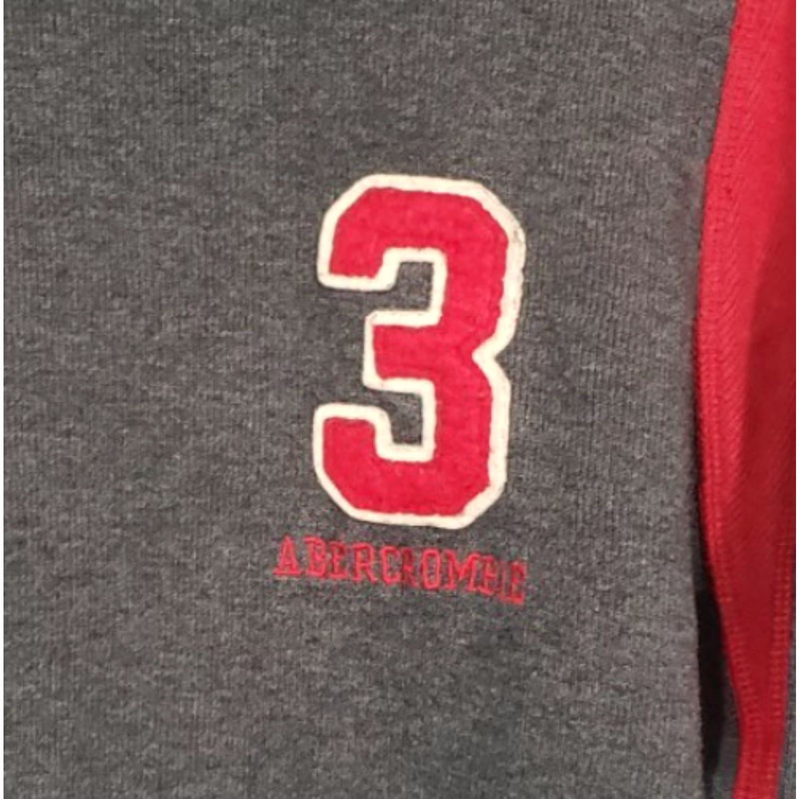 Abercrombie & Fitch VINTAGE Abercrombie & Fitch XL Mens Muscle Crew Neck Abercrombie 3 Grey Red Sweater Size US XL / EU 56 / 4 - 2 Thumbnail