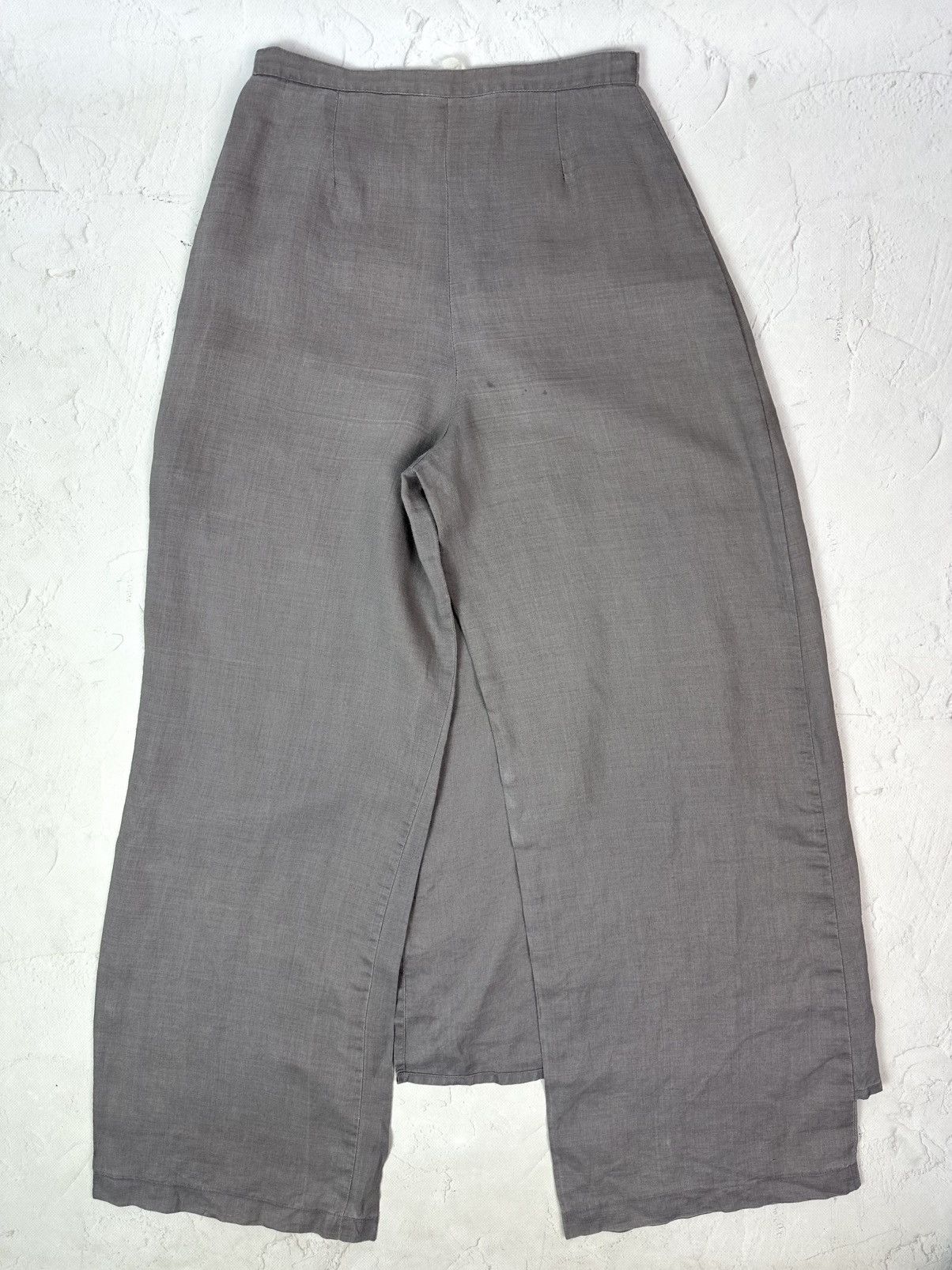 If Six Was Nine Vintage Yohji Yamamoto Style Linen Pants With Skirt Details Size 28" / US 6 / IT 42 - 6 Thumbnail