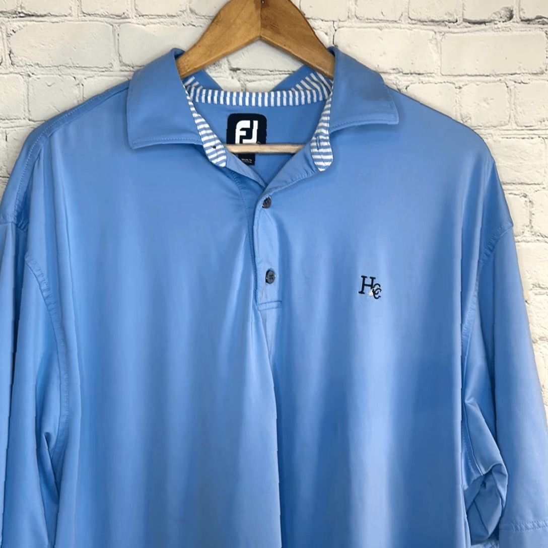 Footjoy FootJoy Polo Shirt Mens XL Short Sleeve Blue Multicolor Golf Polo Shirt LOOK XL Mens Blue Multicolor Golf Polo Shirt Size US XL / EU 56 / 4 - 2 Thumbnail
