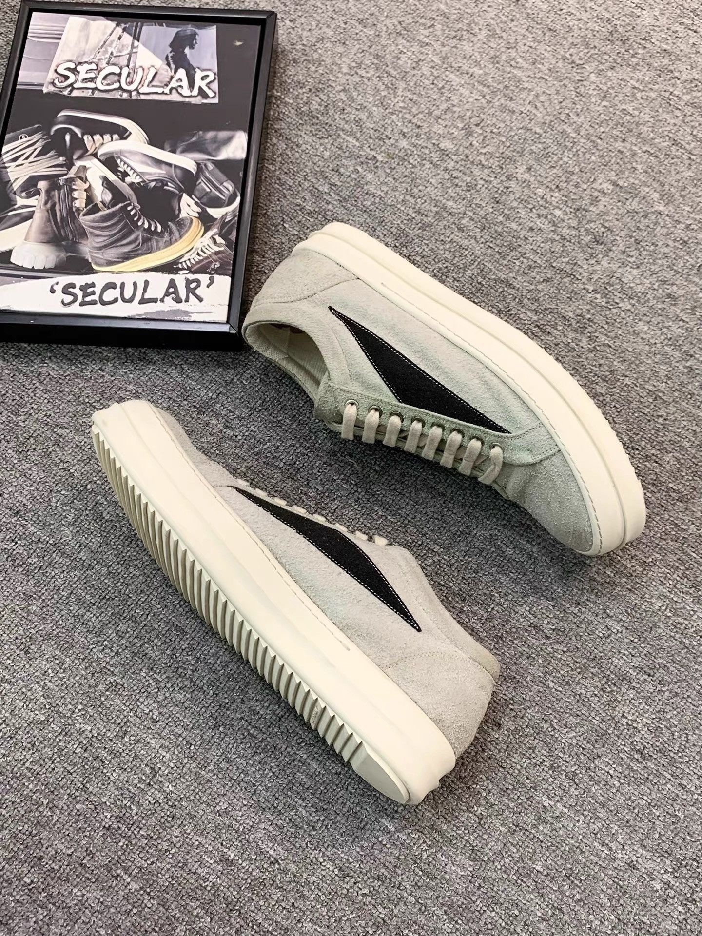 Rick Owens Rick Owens Drkshdw 23FW Suede "Vans" Sneakers K34 Size US 10 / EU 43 - 6 Thumbnail