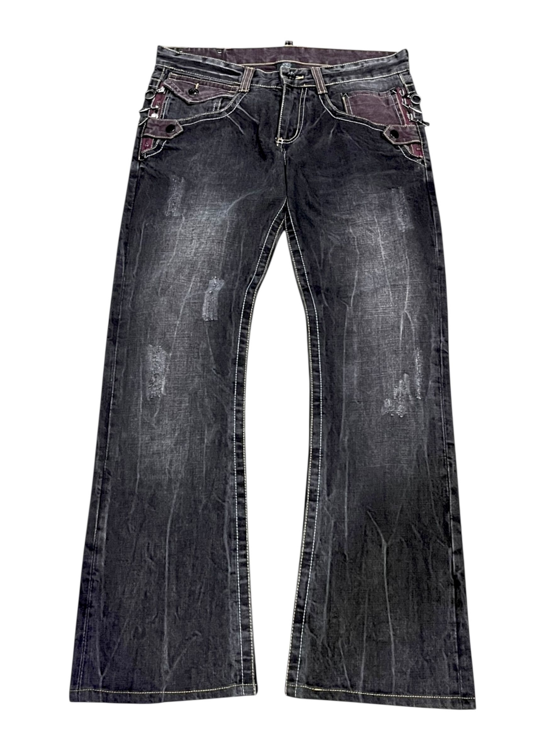 semanticdesign Semantic Design Japan Multi-Head Zipper Clawmark Flare Denim Size US 30 / EU 46 - 3 Thumbnail
