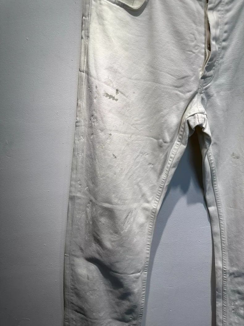 helmut langInk-splashed jeans in white paint jeans 2502-Nex