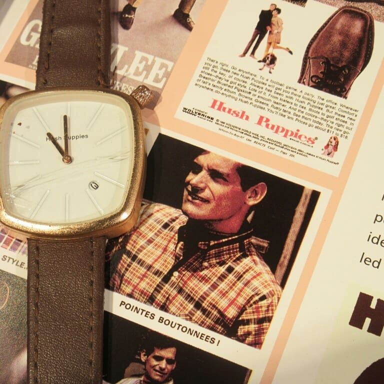 Hush Puppies Hush Puppies square watch Brown strap 60s style Size ONE SIZE - 2 Thumbnail