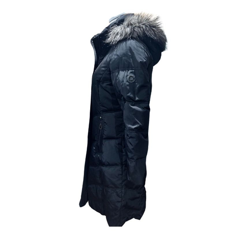 Calvin Klein CALVIN KLEIN Black Hooded Faux Fur Puffer Winter Coat Jacket Size S / US 4 / IT 40 - 4 Thumbnail