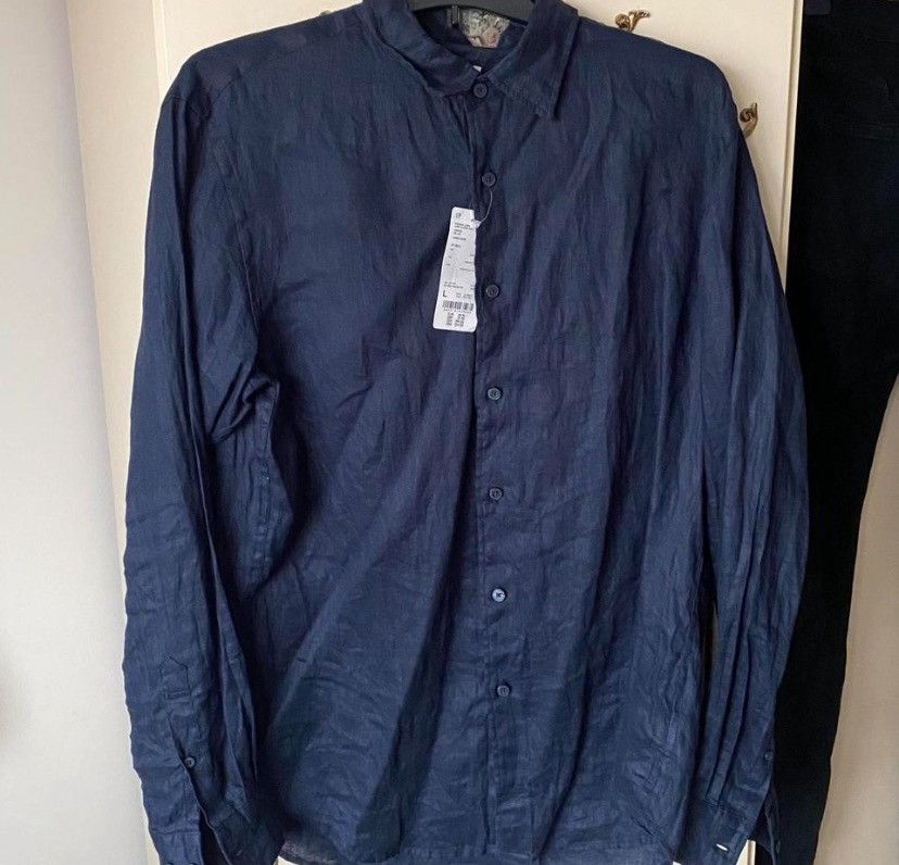 Uniqlo Premium Uniqlo Linen Long-Sleeve Shirt Size US M / EU 48-50 / 2 - 1 Thumbnail