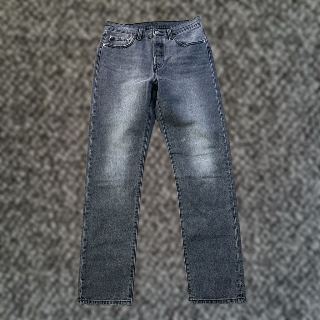 Levi's Levi's 501 Jeans Women's 28x32 Gray Denim Button Fly Regular High Rise Straight 5-Pocket USA Vintage: No Size 28" / US 6 / IT 42 - 1 Thumbnail