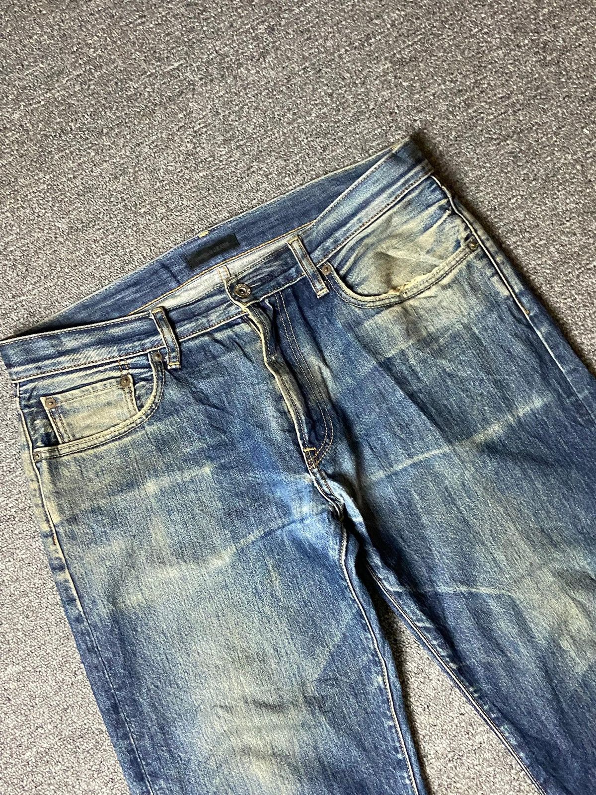 Japanese Brand × Uniqlo × Vintage UNIQLO Brand Distressed Denim Selvedge Jeans (129) Size US 36 / EU 52 - 11 Thumbnail