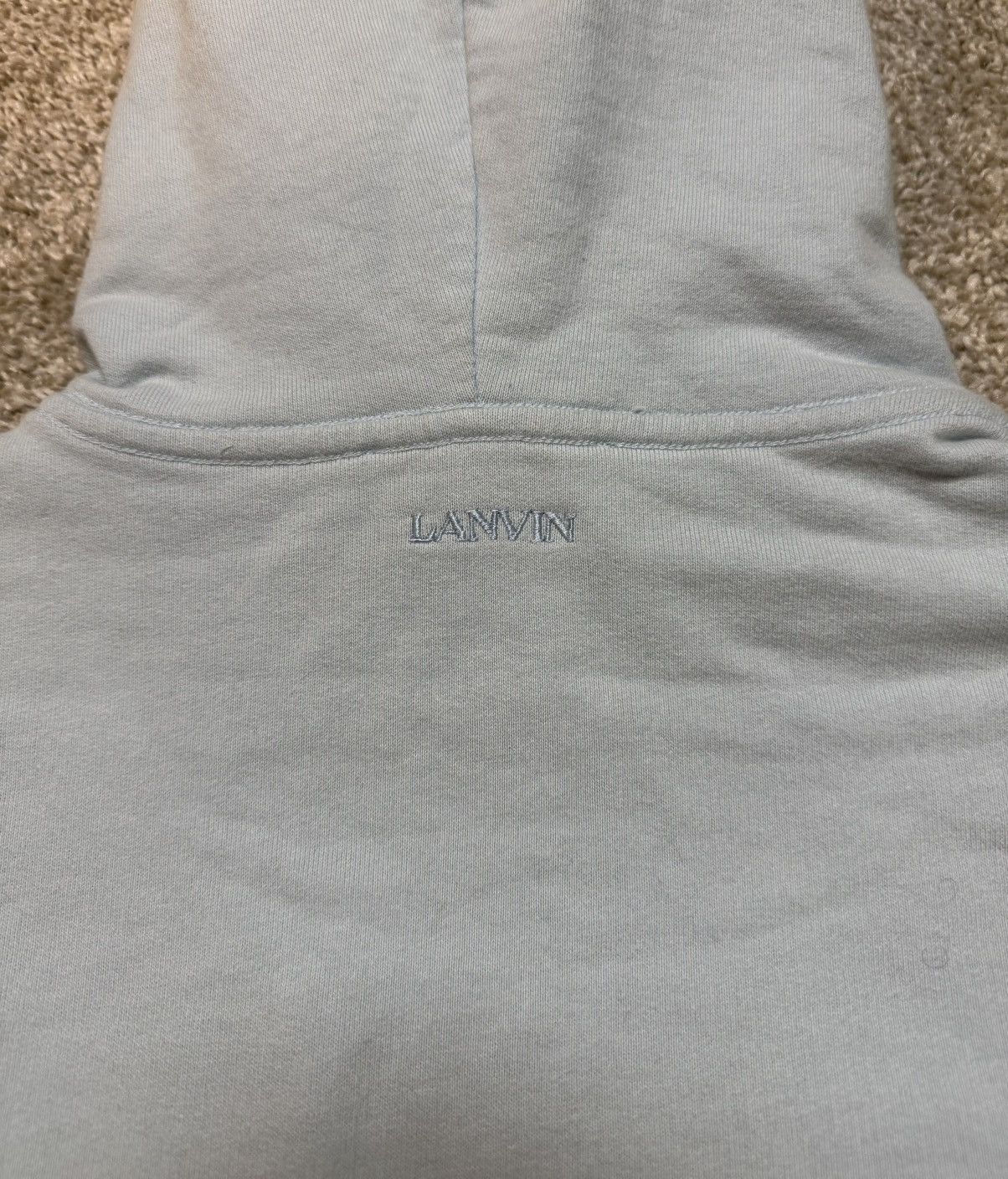 Lanvin Lanvin Embroidered Curblace Hoodie Sky Blue Size US S / EU 44-46 / 1 - 4 Thumbnail