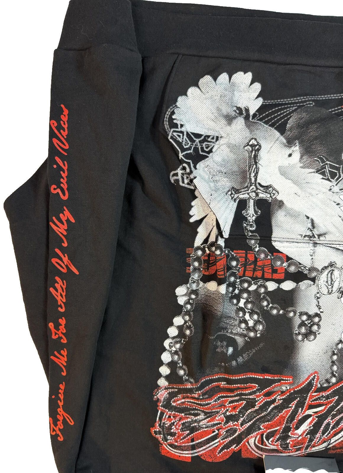 Other Evil Vice Hoodie Mens 2XL Cross Rosary Gothic Streetwear NWT Size US XL / EU 56 / 4 - 4 Thumbnail