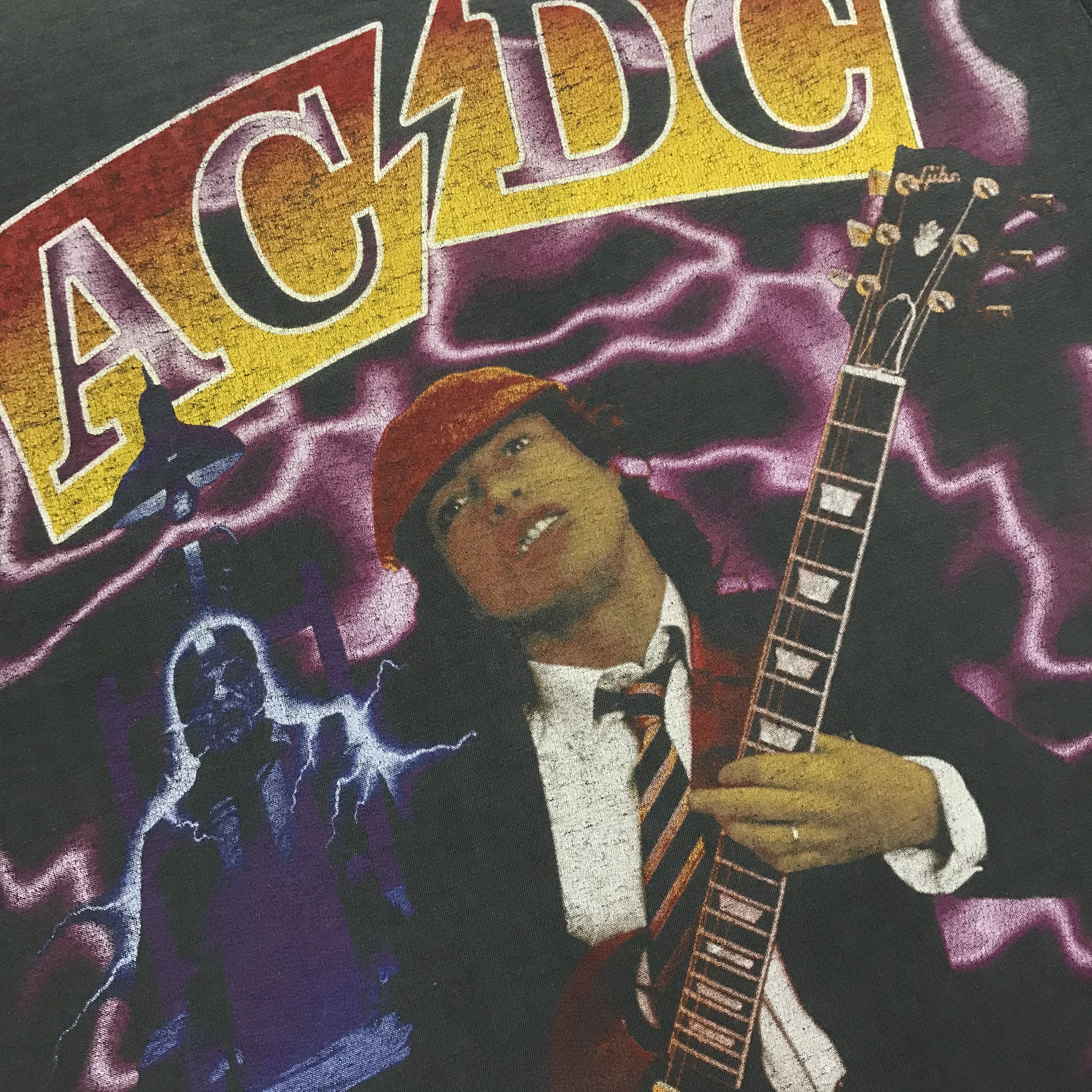 AC/DC AC/DC Angus Young Vintage T-Shirt Tee Very Rare 80s 90s Rock Size US XL / EU 56 / 4 - 6 Thumbnail