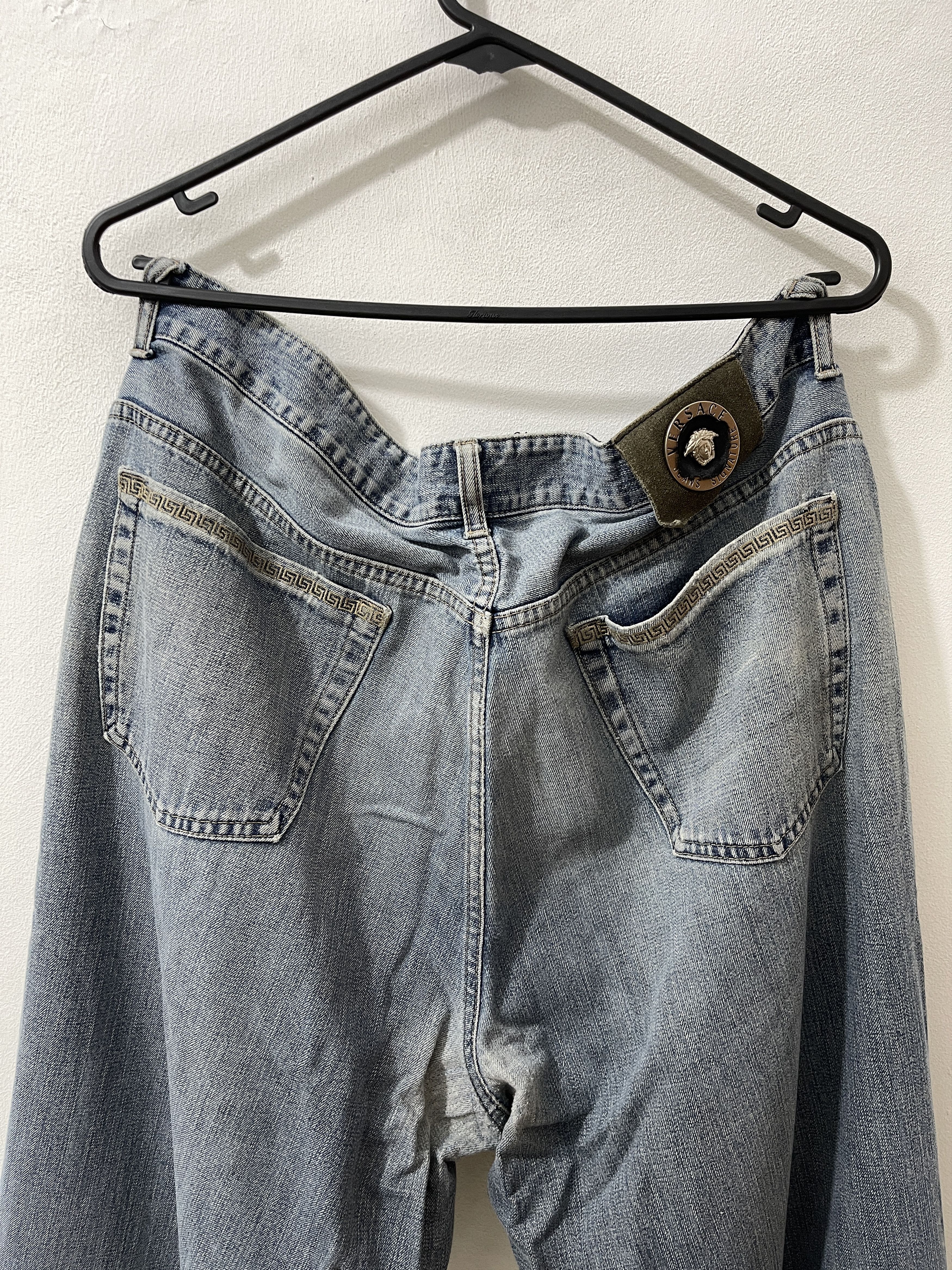 Versace Vintage Versace Jeans Couture Faded Distressed Baggy Pants Size US 42 / EU 58 - 7 Thumbnail
