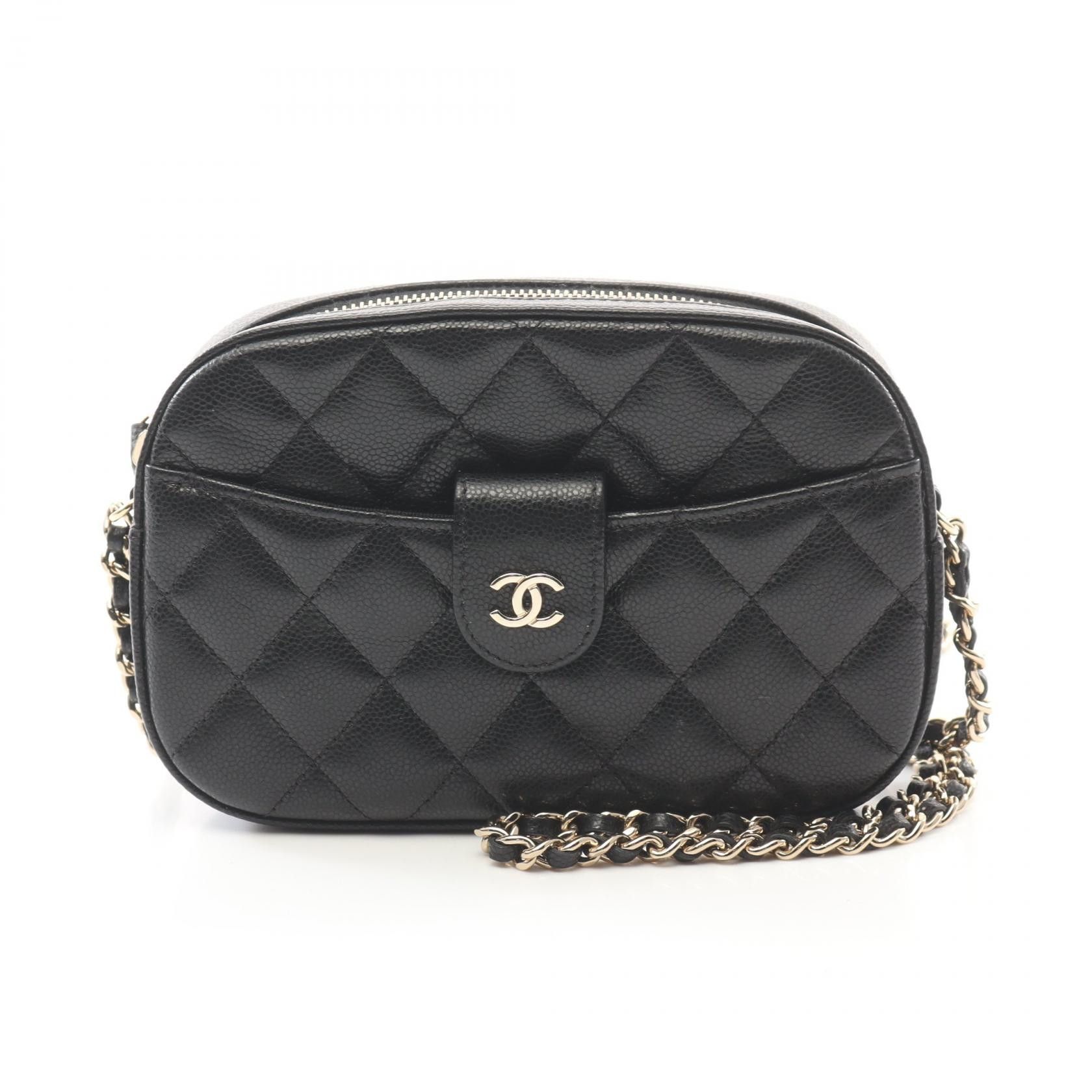 Chanel Chanel Matelasse Caviar Skin Shoulder Bag Leather Shoulder Bag Ap3938 in Black, Women's