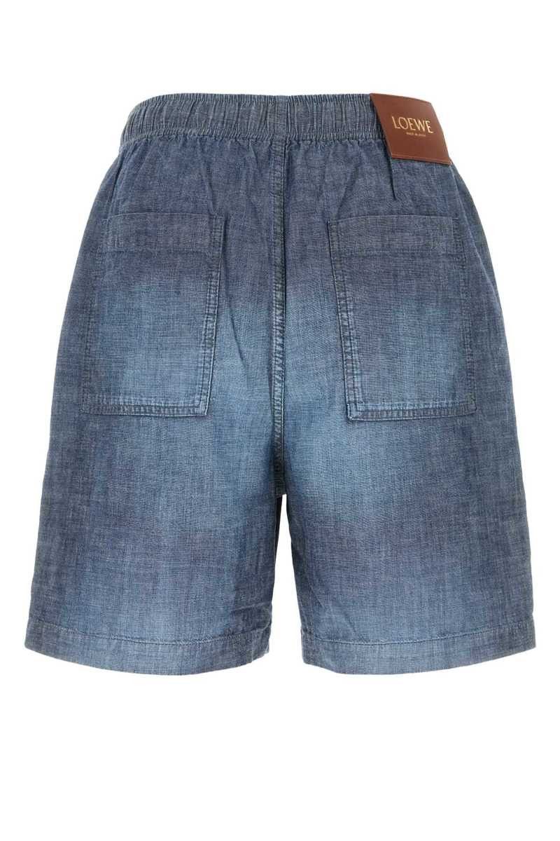 Loewe o1in1g0526 Chambray Bermuda Shorts in Blue Size US 30 / EU 46 - 2 Thumbnail