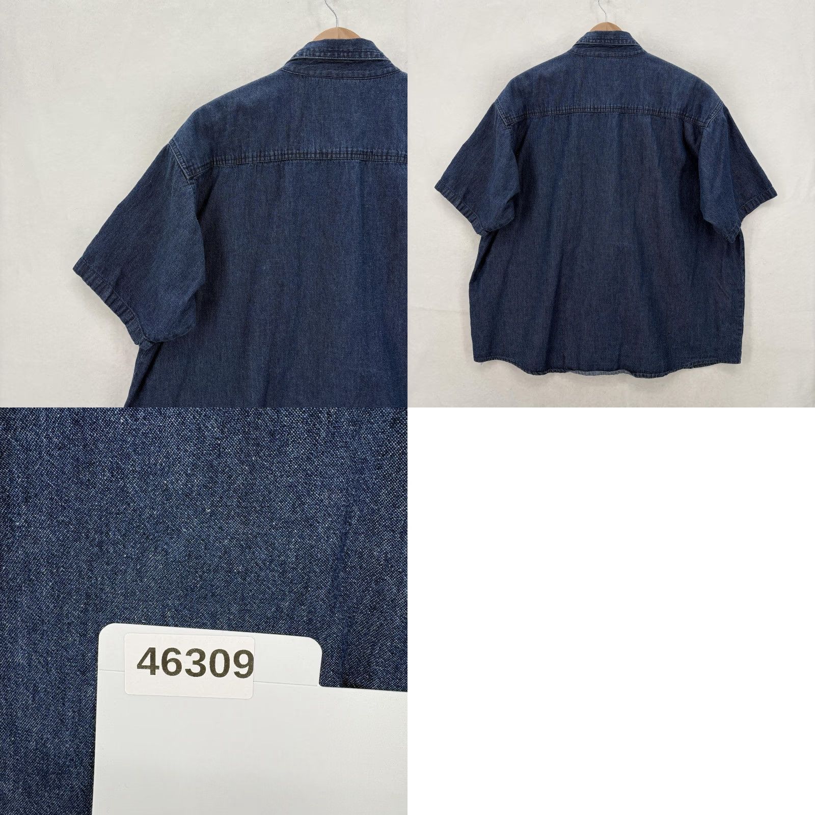 Vintage VINTAGE Woodland Creek Shirt Mens XL Blue Denim Short Sleeve Button Up Western Size US XL / EU 56 / 4 - 8 Thumbnail