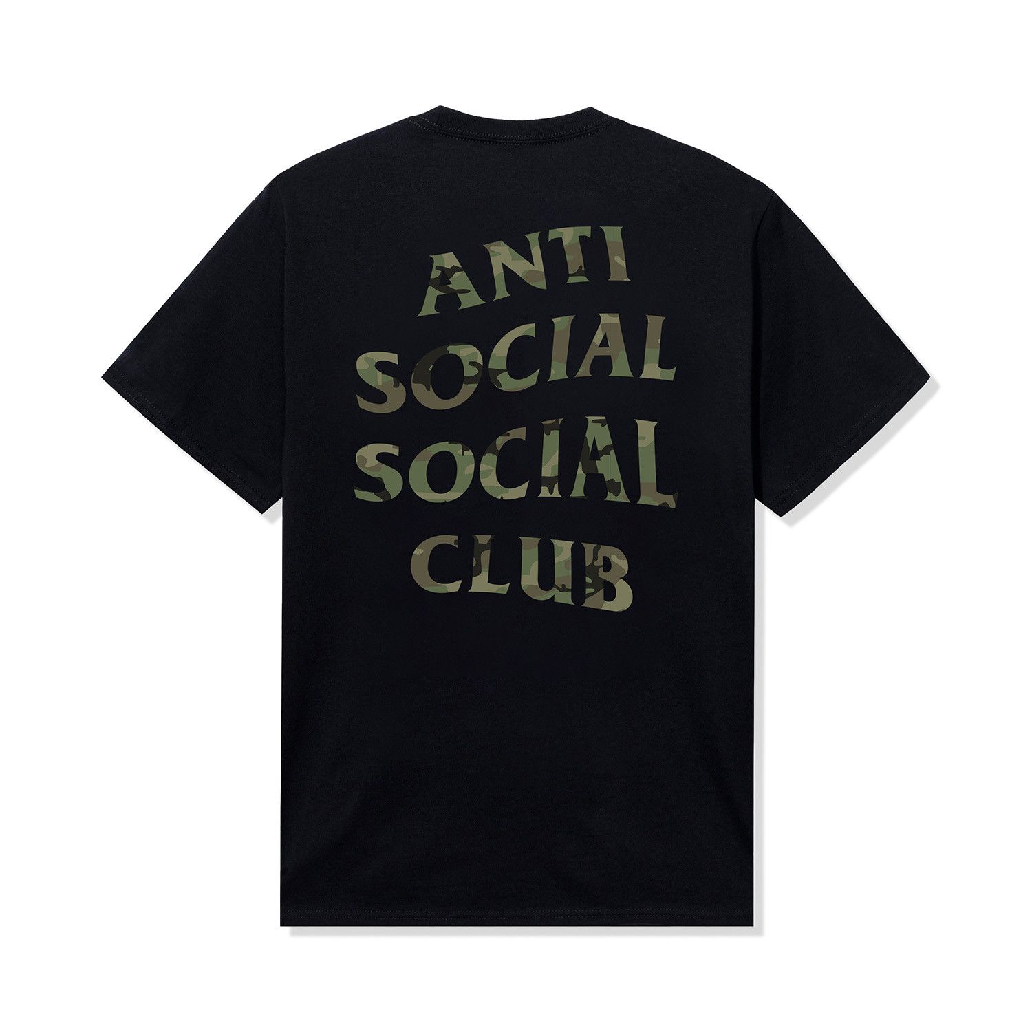 Anti Social Social Club Anti Social Social Club Woody Green Camo Black Tee New DS Size US S / EU 44-46 / 1 - 1 Thumbnail