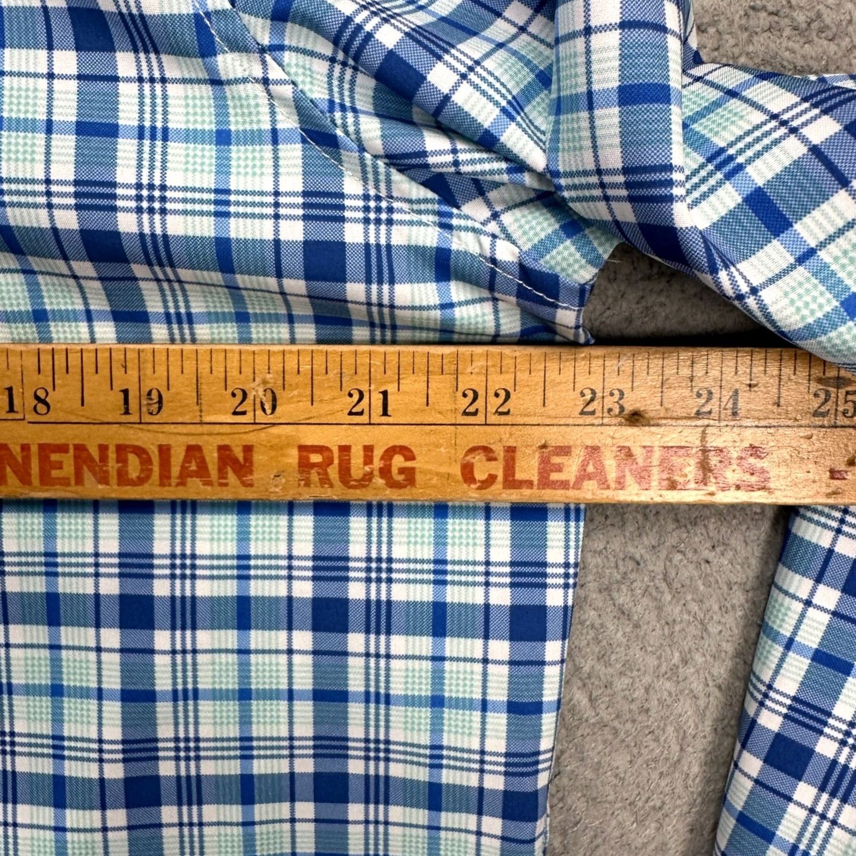 Chaps Chaps Button-Up Shirt Mens Medium Blue Green Plaid Stretch Long Sleeve Size US M / EU 48-50 / 2 - 7 Thumbnail