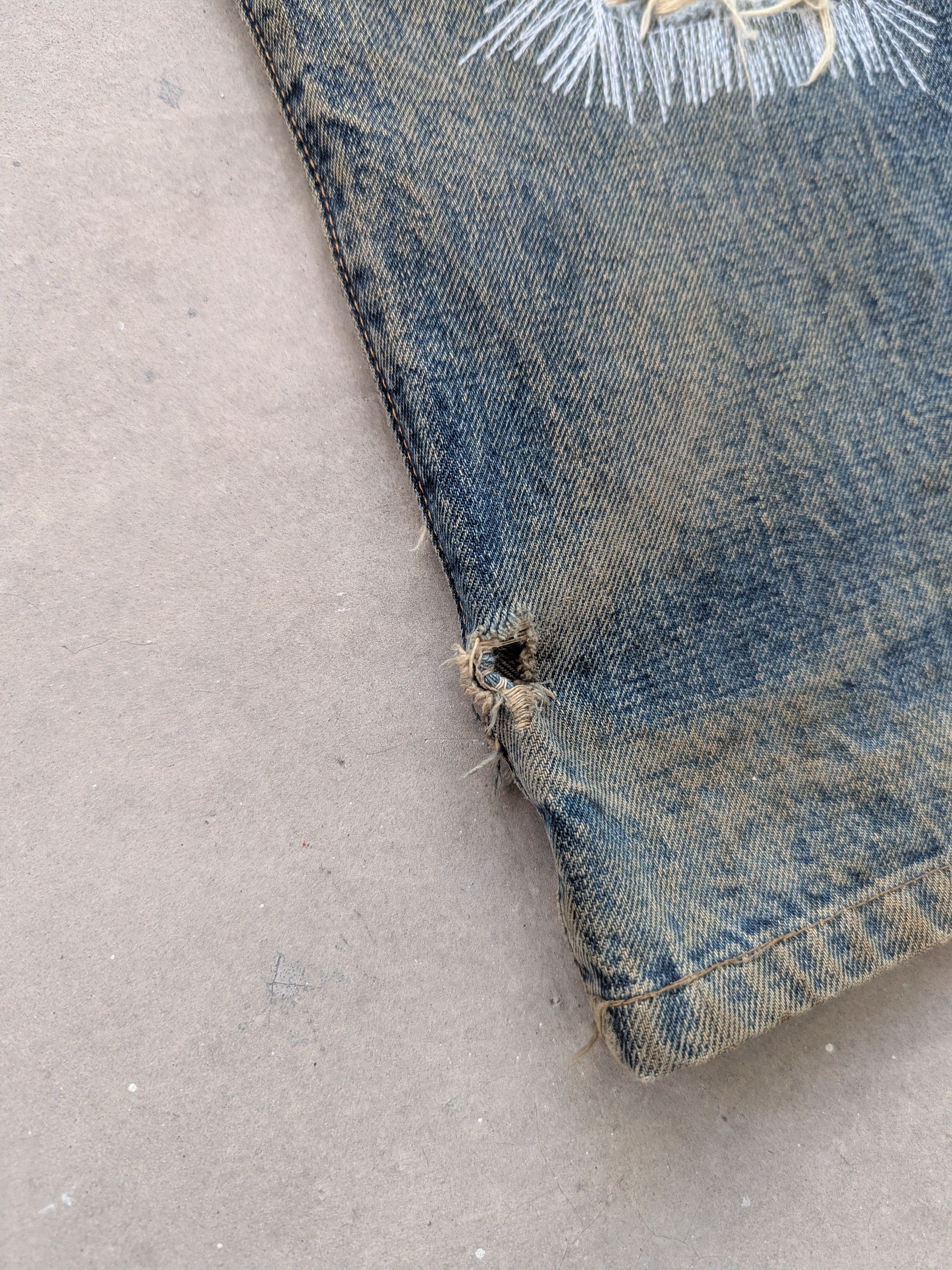 Sugar Cane × Vintage Vintage 90s Sugar Cane Selvedge Distressed Denim Size US 34 / EU 50 - 6 Thumbnail
