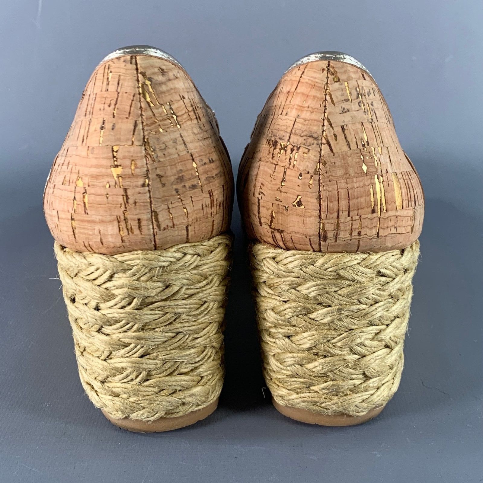 Donald Pliner DONALD J PLINER Size 9 Gold Natural Espadrille Pumps Size US 9 / IT 39 - 3 Thumbnail