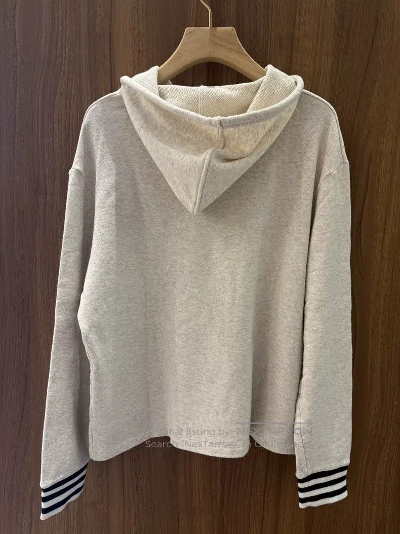 Prada Prada Oat-coloured hooded sweatshirt Size XS / US 0-2 / IT 36-38 - 2 Thumbnail