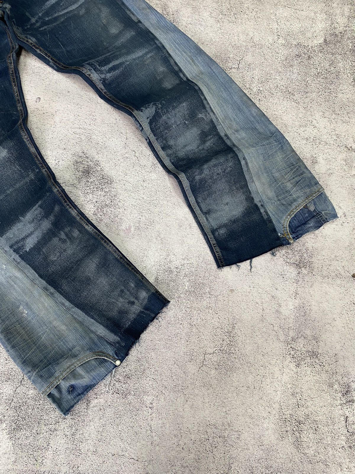 Vintage Distressed denim vintage faded pants dirty crashed thrased Size US 32 / EU 48 - 4 Thumbnail