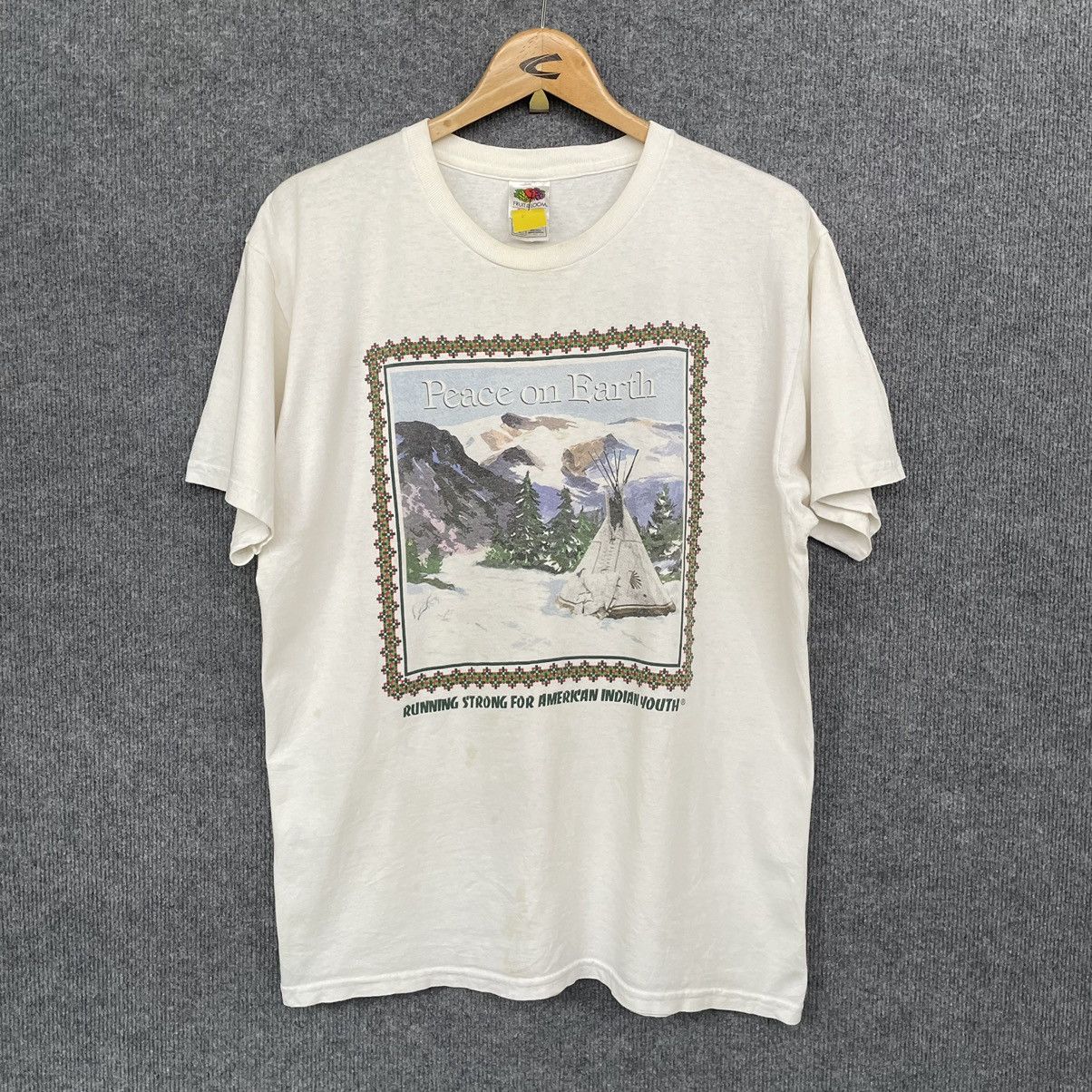 Habitat × Native × Vintage 2000s Peace On Earth American Indian Youth Native Tee Size US L / EU 52-54 / 3 - 1 Thumbnail