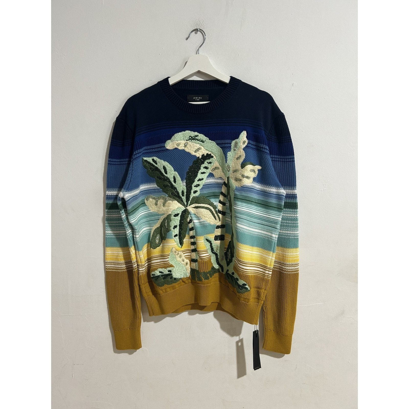 Amiri AMIRI EMBROIDERED PALM TREE CREW NECK KNIT SIZE MEDIUM NEW Size US M / EU 48-50 / 2 - 1 Thumbnail