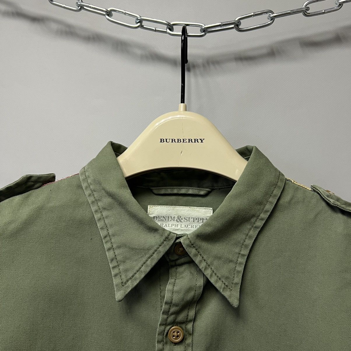 Denim & Supply Ralph Lauren Ralph Lauren Flag-Back USA 🇺🇸 Military Shirt Long Sleeve y2k Size US M / EU 48-50 / 2 - 16 Thumbnail