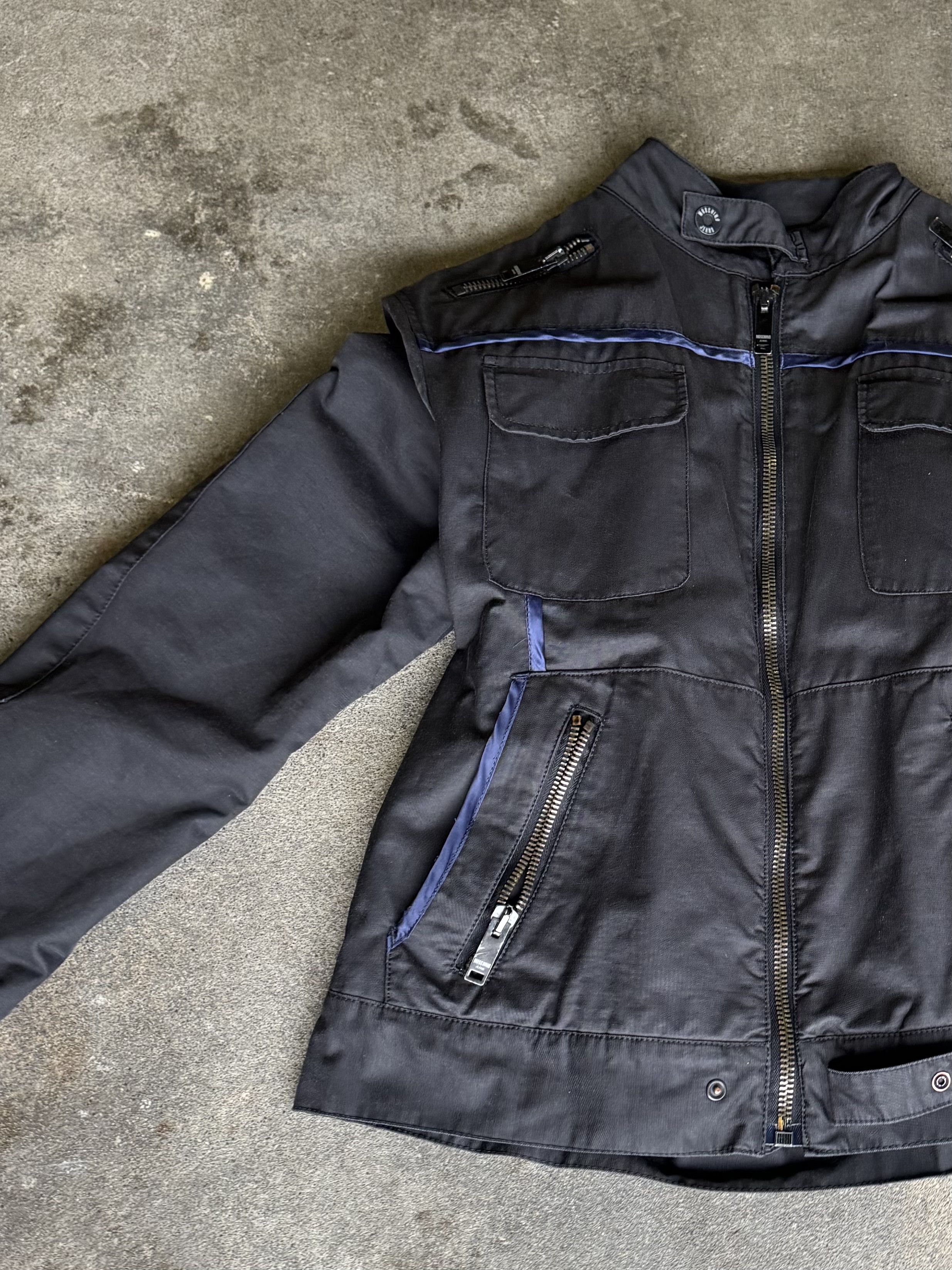 Moschino Moschino Quilted Black Jacket – Minimal Moto Style Size US M / EU 48-50 / 2 - 4 Thumbnail