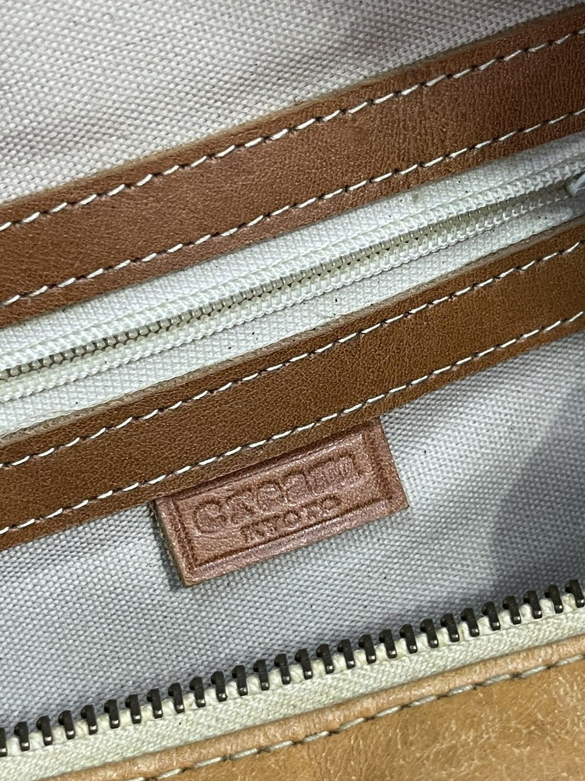 Genuine Leather Full Leather Patina Vtg Cream Kyoto Mini Boston Bag 1🟩9 Size ONE SIZE - 18 Thumbnail