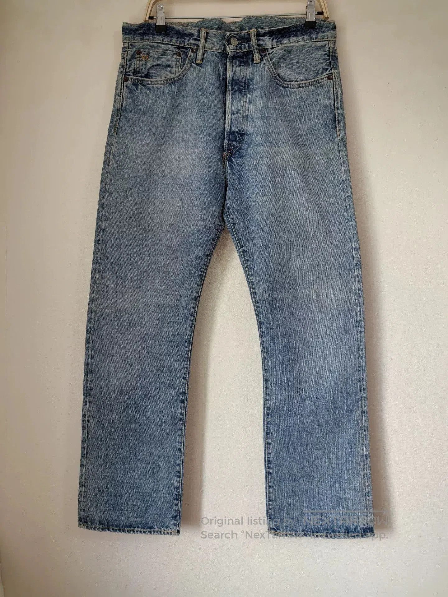 RRL Ralph Lauren classic straight leg ice blue jeans. Size US 32 / EU 48 - 2 Thumbnail