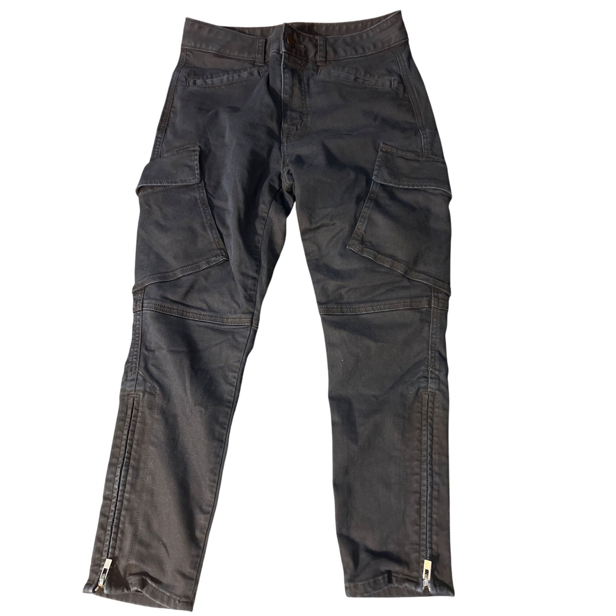 J Brand J Brand Mid Rise Skinny Jeans Dark Blue Denim Ankle Zippers Size 42" / US 20 - 1 Thumbnail