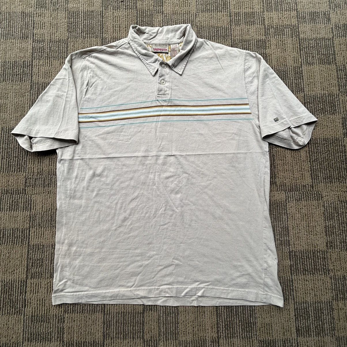 Quiksilver Vtg Quiksilver Y2K Surfer Beige Polo Shirt Size US XL / EU 56 / 4 - 1 Thumbnail