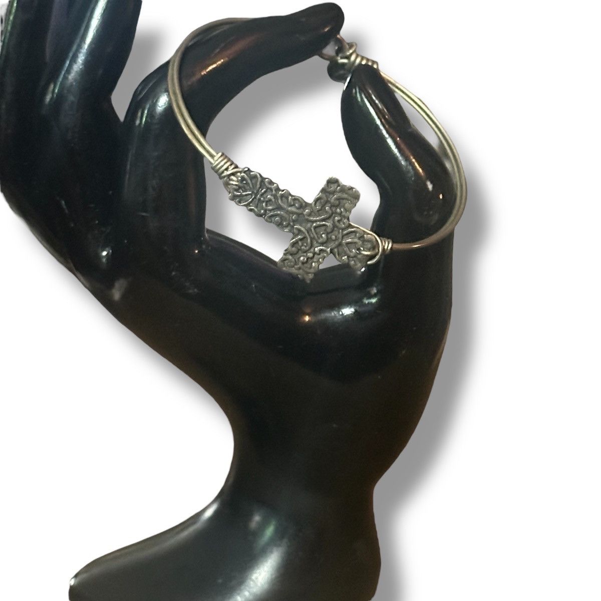Other Luca + Danni silver tone ornate cross bangle bracelet Size ONE SIZE - 2 Thumbnail