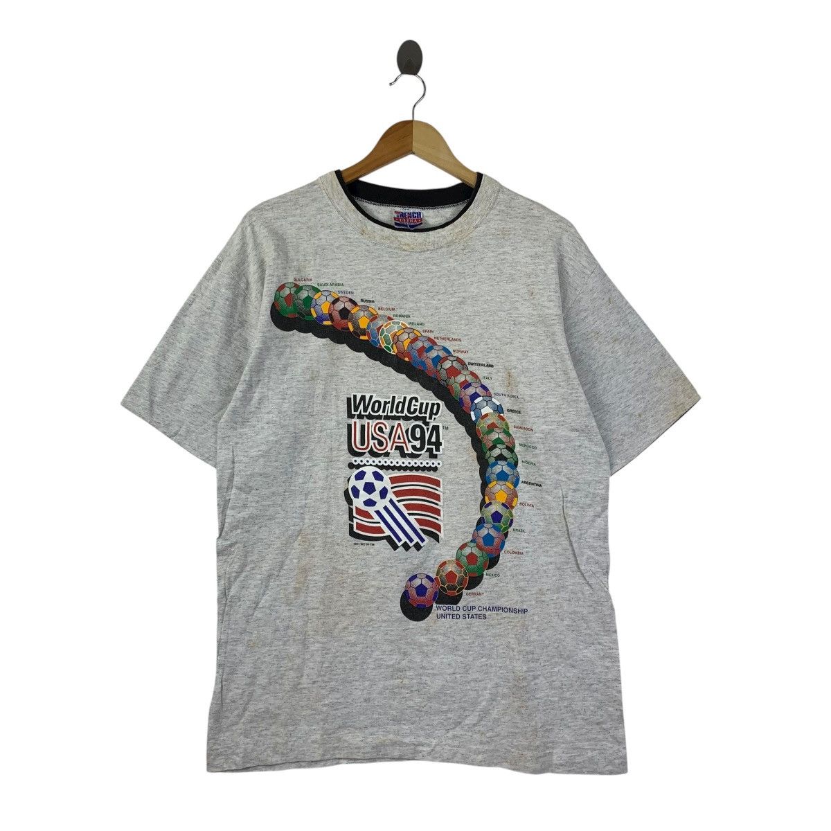 Vintage Vintage 1994 FIFA World Cup USA T-Shirt Size US L / EU 52-54 / 3 - 1 Thumbnail