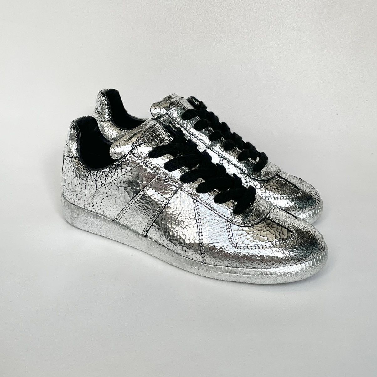 Maison Margiela ‘Cracked Mirror’ Leather GAT Sneakers Size US 7 / IT 37 - 1 Thumbnail