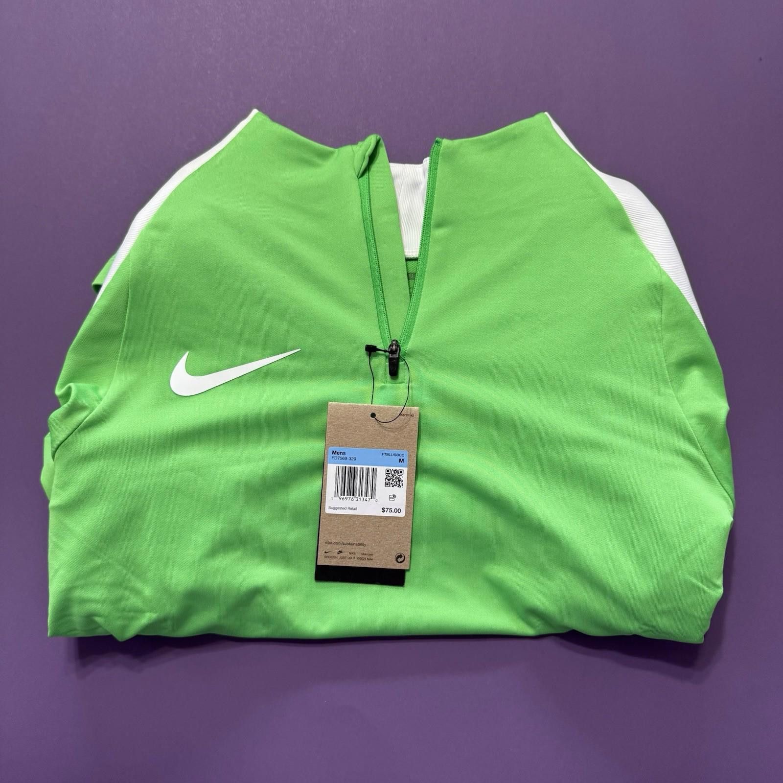 Nike NWT Nike Dri-Fit Soccer Drill Top Green FD7587-329 Size US M / EU 48-50 / 2 - 1 Thumbnail