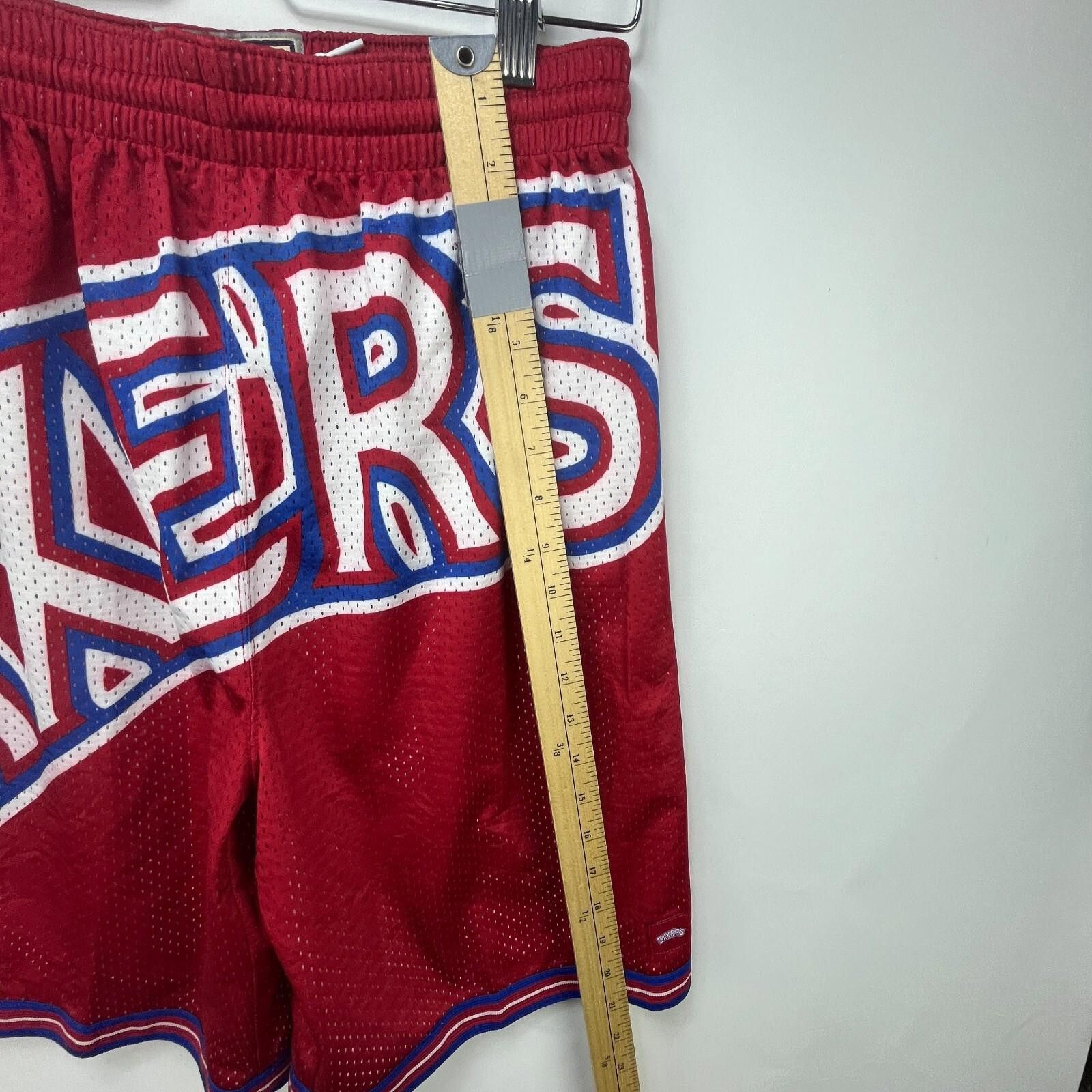 Mitchell & Ness Vintage Philadelphia Sixers Basketball Shorts Youth XL New Size ONE SIZE - 8 Thumbnail