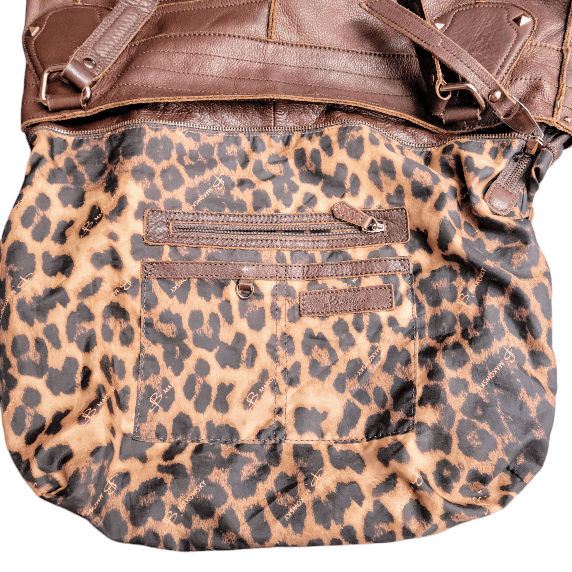Other B Makowski Large Brown Leather Hobo Shoulder Bag Size ONE SIZE - 11 Thumbnail
