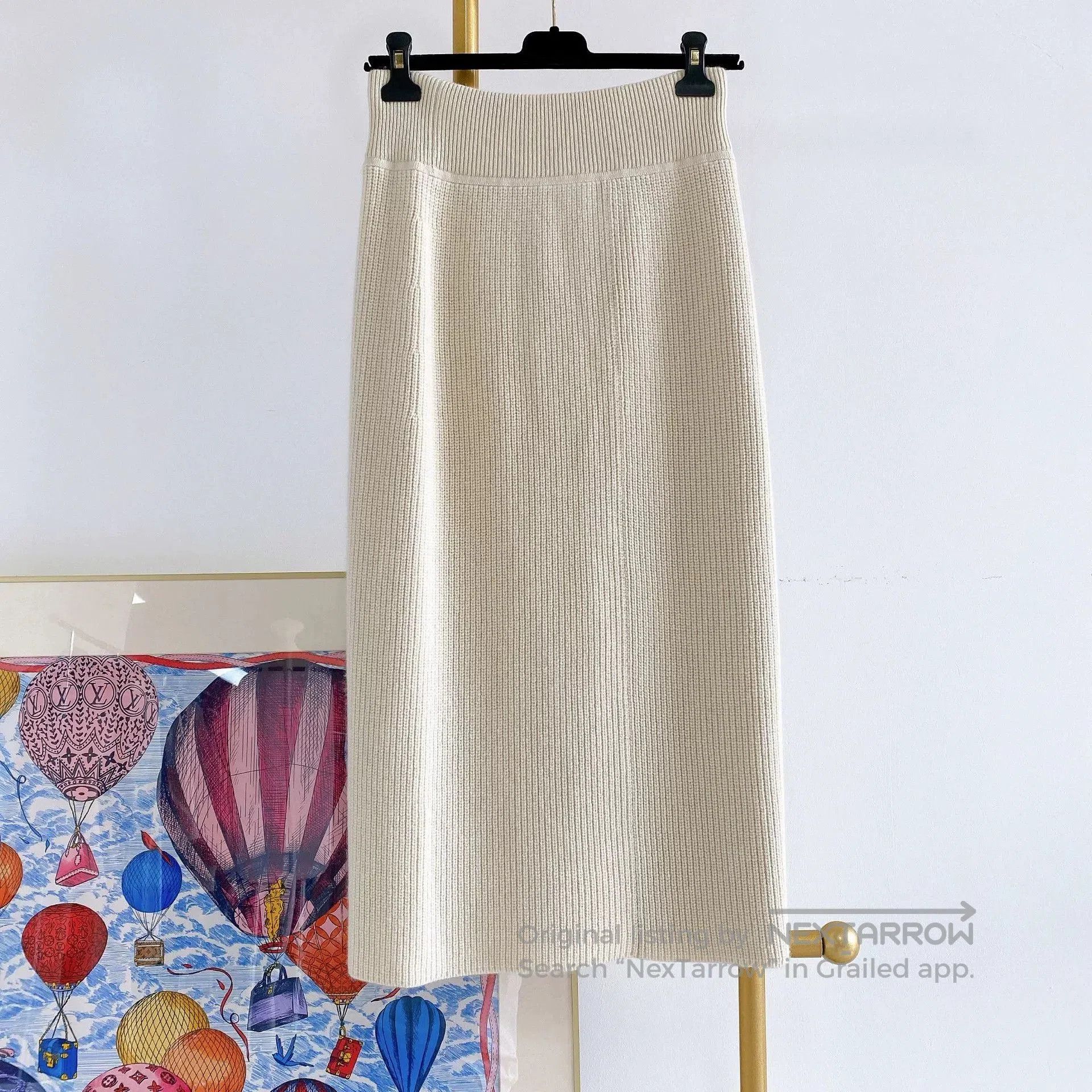 Hermes Hermes White Knit Midi Skirt Size 36. Size US 36 / EU 52 - 2 Thumbnail