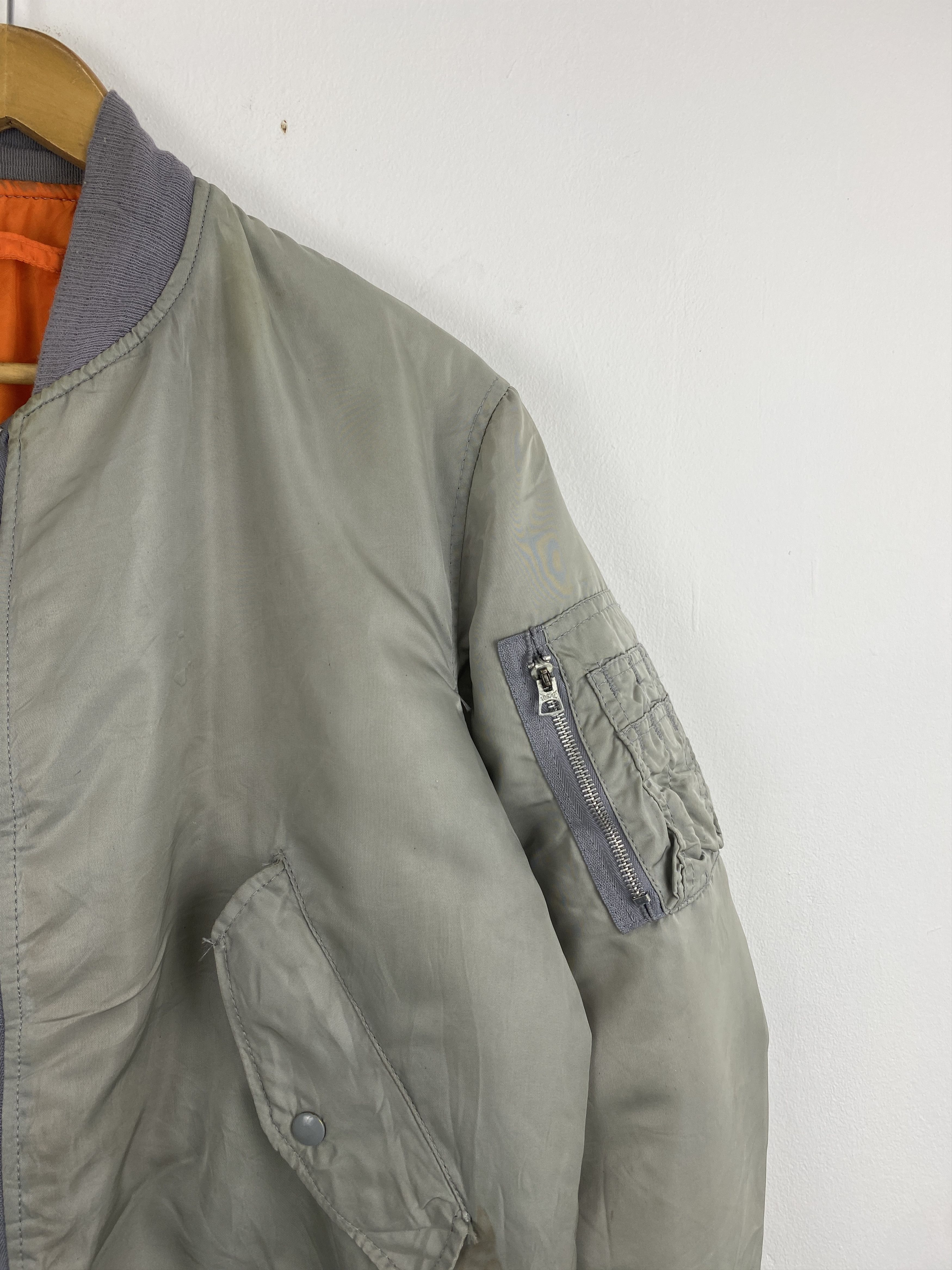 Alpha Industries Vintage 80s Alpha Industries Reversible Bomber J2018 Size US M / EU 48-50 / 2 - 10 Thumbnail