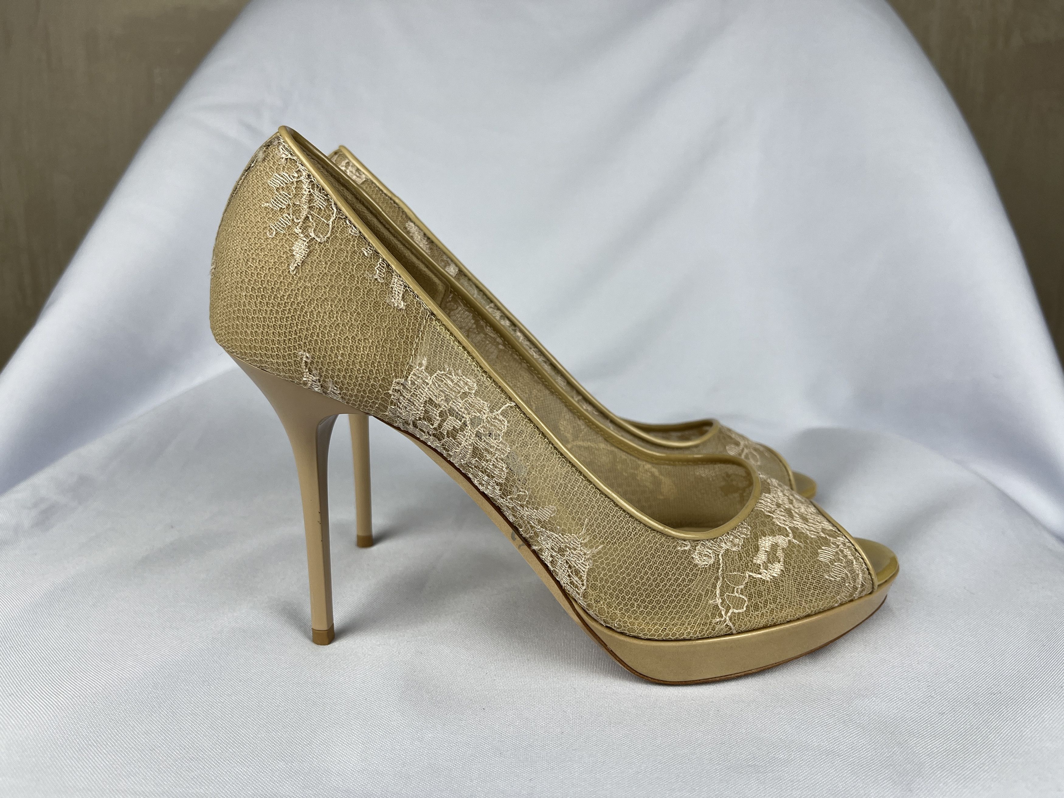 Jimmy Choo Jimmy Choo Mesh Peep Toes Heels 39.5 UK 6.5 US 9.5 CM 26.5 Size US 9.5 / IT 39.5 - 3 Thumbnail