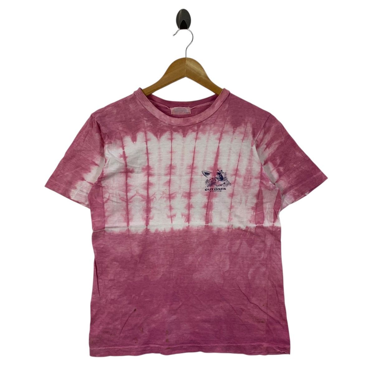 Vintage Vintage 90s CUTBACK SURFING Surfboy Tie-Dye Back Hit Tshirt Size US M / EU 48-50 / 2 - 1 Thumbnail
