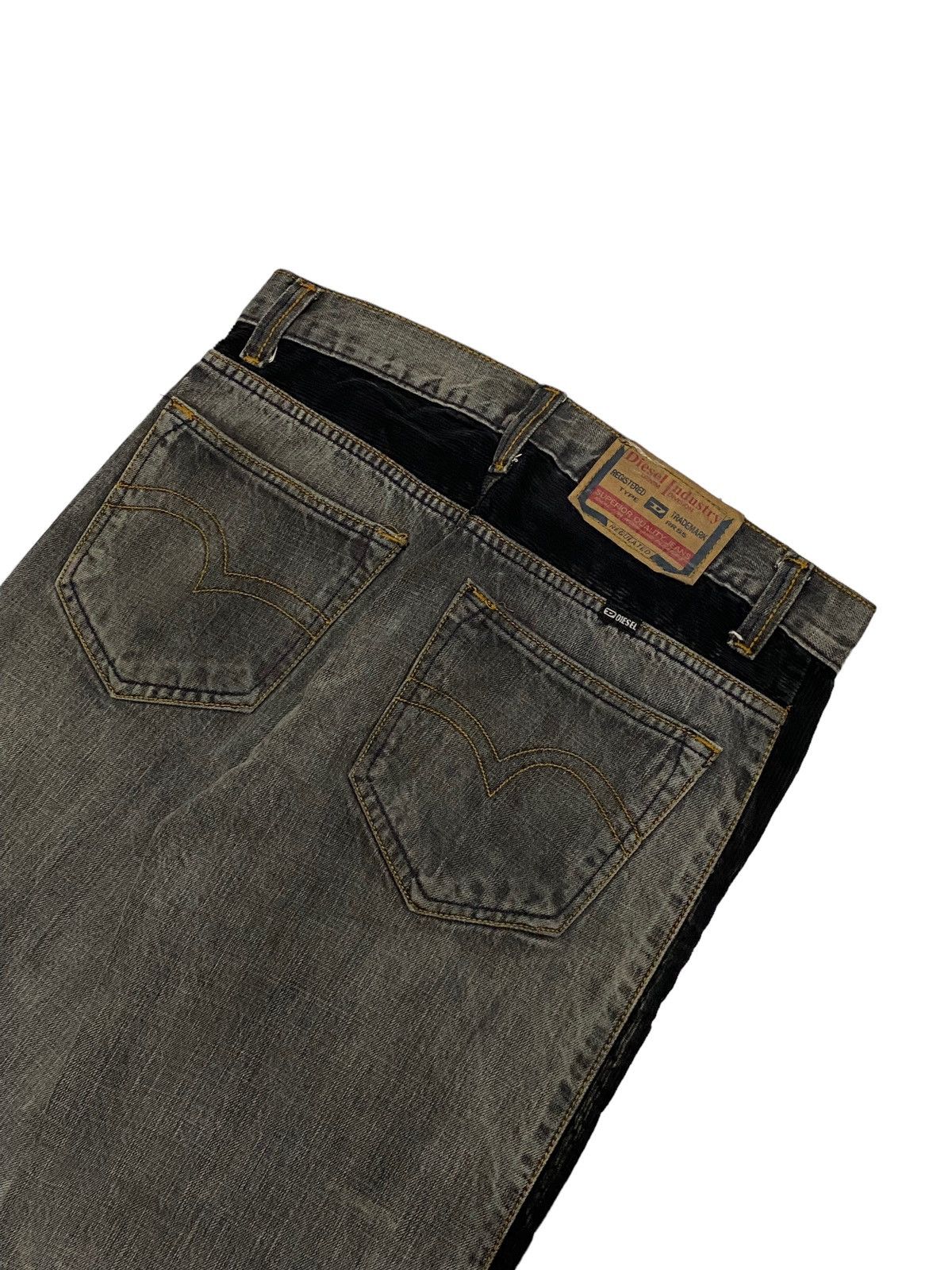 Le Grande Bleu (L.G.B.) Diesel Jeans Industry Baggy Liner Corduroy Side Faded Size US 33 - 9 Thumbnail