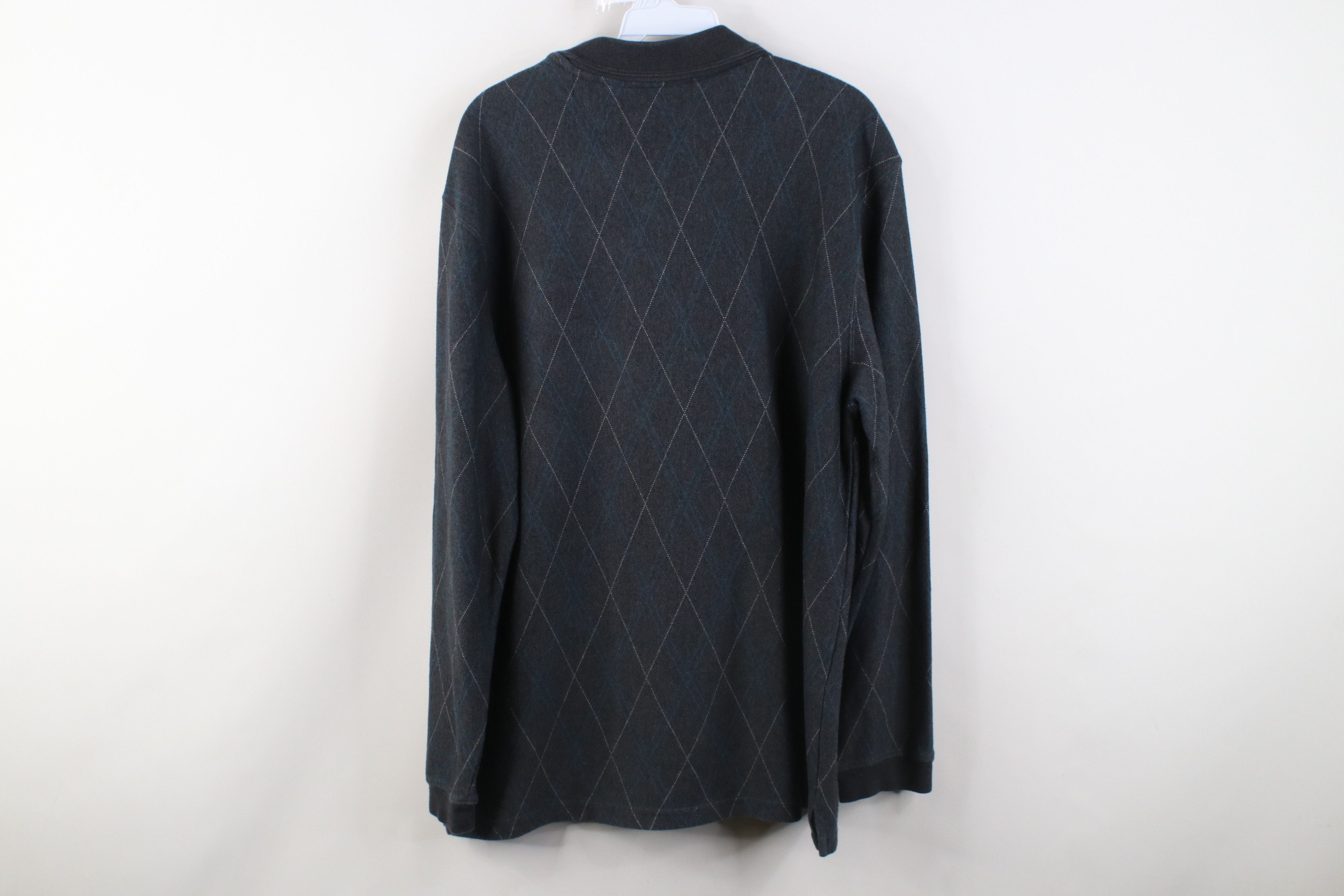 Vintage Vintage 90s Y2K Streetwear Diamond Long Sleeve Polo Shirt Size US L / EU 52-54 / 3 - 8 Thumbnail