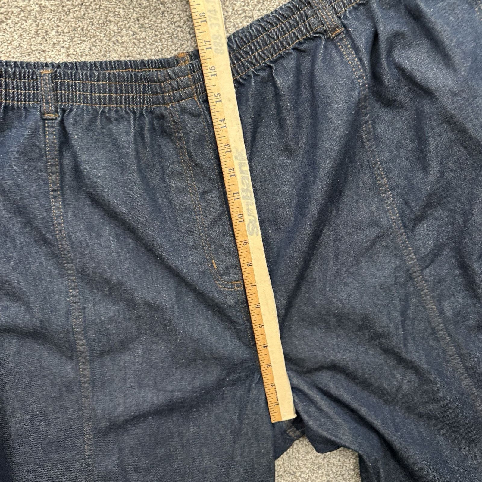 Other Denim Jeans Womens 36WP Capri Relaxed Dark Wash Lagenlook Size 36" / US 14 / IT 50 - 4 Thumbnail